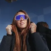 Ochelari de soare electro fotocromatici React Swiss REV NOVA - lentila mov si rama alba - masura M