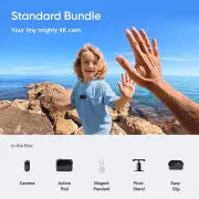 Insta360 GO 3S – Cameră ultra-compactă 4K pentru creatori - editie standard - 64gb neagra