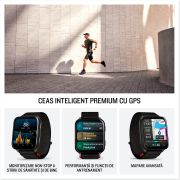 Garmin - Venu X1 - smartwatch cu GPS și AMOLED - Negru cu spate din titan argintiu și curea din nailon ComfortFit neagră