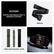 Garmin - Venu X1 - smartwatch cu GPS și AMOLED - Negru cu spate din titan argintiu și curea din nailon ComfortFit neagră