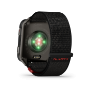 Garmin - Venu X1 - smartwatch cu GPS și AMOLED - Negru cu spate din titan argintiu și curea din nailon ComfortFit neagră