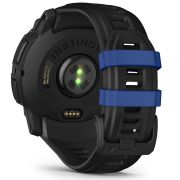 Garmin INSTINCT 3 - 50 mm AMOLED - Whitestone cu curea neagră / albastru intens - smartwatch robust cu GPS