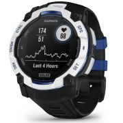 Garmin INSTINCT 3 - 50 mm Solar - Whitestone cu curea neagră/albastru intens - smartwatch robust cu GPS