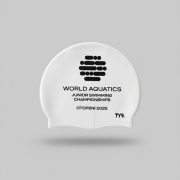 Cască înot TYR World Aquatics Otopeni 2025 - alb/negru, ediție limitată