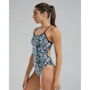 Costum înot întreg TYR Prismbreak - negru/multicolor | 300h rezistență