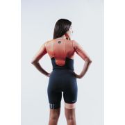 Z3R0D - Costum triatlon femei cu maneci - Racer TTsuit - fusion coral