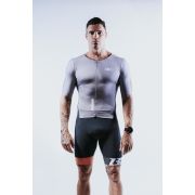 Z3R0D - costum barbati triatlon maneca scurta - TTSUIT Racer - cinder grey