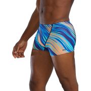 Costum înot TYR Riptide Square Leg - turcoaz/portocaliu | Durafast Elite