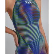 Costum înot întreg femei TYR AVICTOR Closed Back LUMINIS - verde electric | competiție