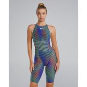 Costum înot întreg femei TYR AVICTOR Closed Back LUMINIS - verde electric | competiție