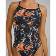 Costum înot întreg femei TYR Durafast Elite Trinityfit - portocaliu/bleu/negru | rezistent clor