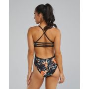 Costum înot întreg femei TYR Durafast Elite Trinityfit - portocaliu/bleu/negru | rezistent clor