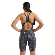 Costum înot întreg femei TYR Thresher Open Back Akurra - negru | rezistent clor