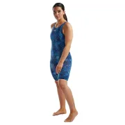 Costum înot întreg femei TYR Thresher Open Back Akurra - albastru | rezistent clor