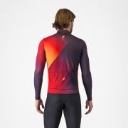 Tricou ciclism Castelli Amplify Thermal - mov/roșu/galben | termoizolant