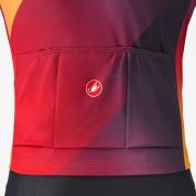 Tricou ciclism Castelli Amplify Thermal - mov/roșu/galben | termoizolant