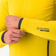 Jachetă ciclism Castelli Alpha 150 - Mango Mojito/negru | izolație extremă -2°C