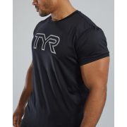 Tricou tehnic TYR Airtec Big Logo Tee - negru | respirabil