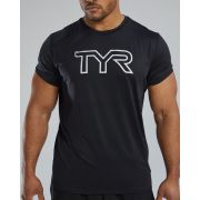 Tricou tehnic TYR Airtec Big Logo Tee - negru | respirabil