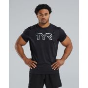 Tricou tehnic TYR Airtec Big Logo Tee - negru | respirabil