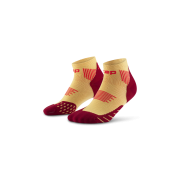 Șosete compresie alergare CEP Run 5.0 Low Cut - galben/bordo | recuperare îmbunătățită