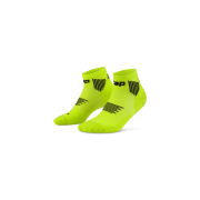 Șosete compresie alergare CEP Run 5.0 Low Cut - lime/negru | recuperare îmbunătățită