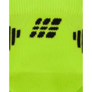 Șosete compresie alergare CEP Run 5.0 Low Cut - lime/negru | recuperare îmbunătățită