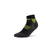 Șosete compresie alergare CEP Run 5.0 Low Cut - negru/lime | recuperare îmbunătățită