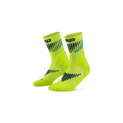 Șosete compresie mid cut CEP Core Run Merino 3.0 - lime | albastru | alergare iarnă