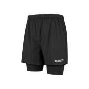 Pantaloni scurți CEP Core Run 2in1 - negru | compresie & stabilitate