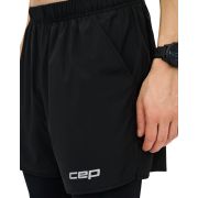 Pantaloni scurți CEP Core Run 2in1 - negru | compresie & stabilitate