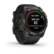 Garmin fenix 7X Pro – Ediţia Sapphire Solar | Titan DLC Carbon Grey, curea neagră