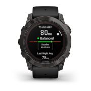 Garmin fenix 7X Pro – Ediţia Sapphire Solar | Titan DLC Carbon Grey, curea neagră
