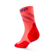 Șosete compresie CEP Elliptic - coral neon/mov | Stabilitate