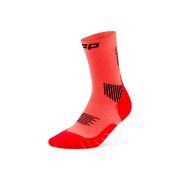 Șosete compresie alergare CEP Run 5.0 Mid Cut - coral neon | femei