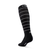 Șosete compresie alergare CEP Pro Run Reflective 2.0 - negru | vizibilitate