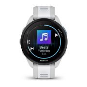 Garmin - Forerunner 165 Music ceas multisport cu GPS AMOLED - alb Whitestone - gri mist grey