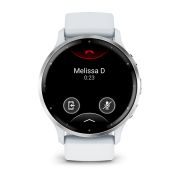 Garmin - Venu 3 smartwatch cu GPS și AMOLED - ramă argintie din oţel inoxidabil şi carcasă whitestone şi brăţară din silicon