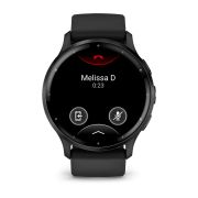 Garmin - Venu 3 smartwatch cu GPS și AMOLED - ramă gri ardezie din oţel inoxidabil, carcasă neagră şi curea din silicon