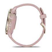Garmin - Venu 3s smartwatch cu GPS și AMOLED - ramă din oţel inoxidabil Soft Gold cu carcasă Dust Rose şi curea din silicon
