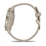 Garmin - Venu 3s smartwatch cu GPS și AMOLED - ramă din oţel inoxidabil Soft Gold cu carcasă French Gray şi curea din silicon