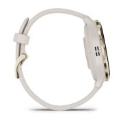 Garmin - Venu 3s smartwatch cu GPS și AMOLED - ramă din oţel inoxidabil Soft Gold cu carcasă Ivory şi curea din silicon