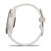 Garmin - Vivoactive 5 smartwatch cu GPS și AMOLED - ramă Cream Gold - carcasă Ivory  şi bratara din silicon
