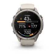 Garmin Fenix 9 Pro AMOLED inReach - 43 mm Titan Fog Gray - Smartwatch Multisport Premium cu AMOLED