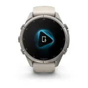 Garmin Fenix 9 Pro AMOLED inReach - 43 mm Titan Fog Gray - Smartwatch Multisport Premium cu AMOLED