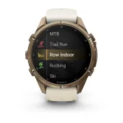 Garmin Fenix 9 Pro AMOLED inReach - 43 mm Titan Gold French Gray - Smartwatch Multisport Premium cu AMOLED