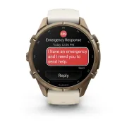 Garmin Fenix 9 Pro AMOLED inReach - 43 mm Titan Gold French Gray - Smartwatch Multisport Premium cu AMOLED
