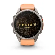 Garmin Fenix 9 Pro AMOLED inReach - 43 mm Titan Shell Pink Orange - Smartwatch Multisport Premium cu AMOLED
