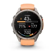 Garmin Fenix 9 Pro AMOLED inReach - 43 mm Titan Shell Pink Orange - Smartwatch Multisport Premium cu AMOLED