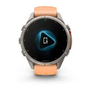 Garmin Fenix 9 Pro AMOLED inReach - 43 mm Titan Shell Pink Orange - Smartwatch Multisport Premium cu AMOLED